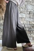 Basso Shirring Wide Leg Pant Chocolate